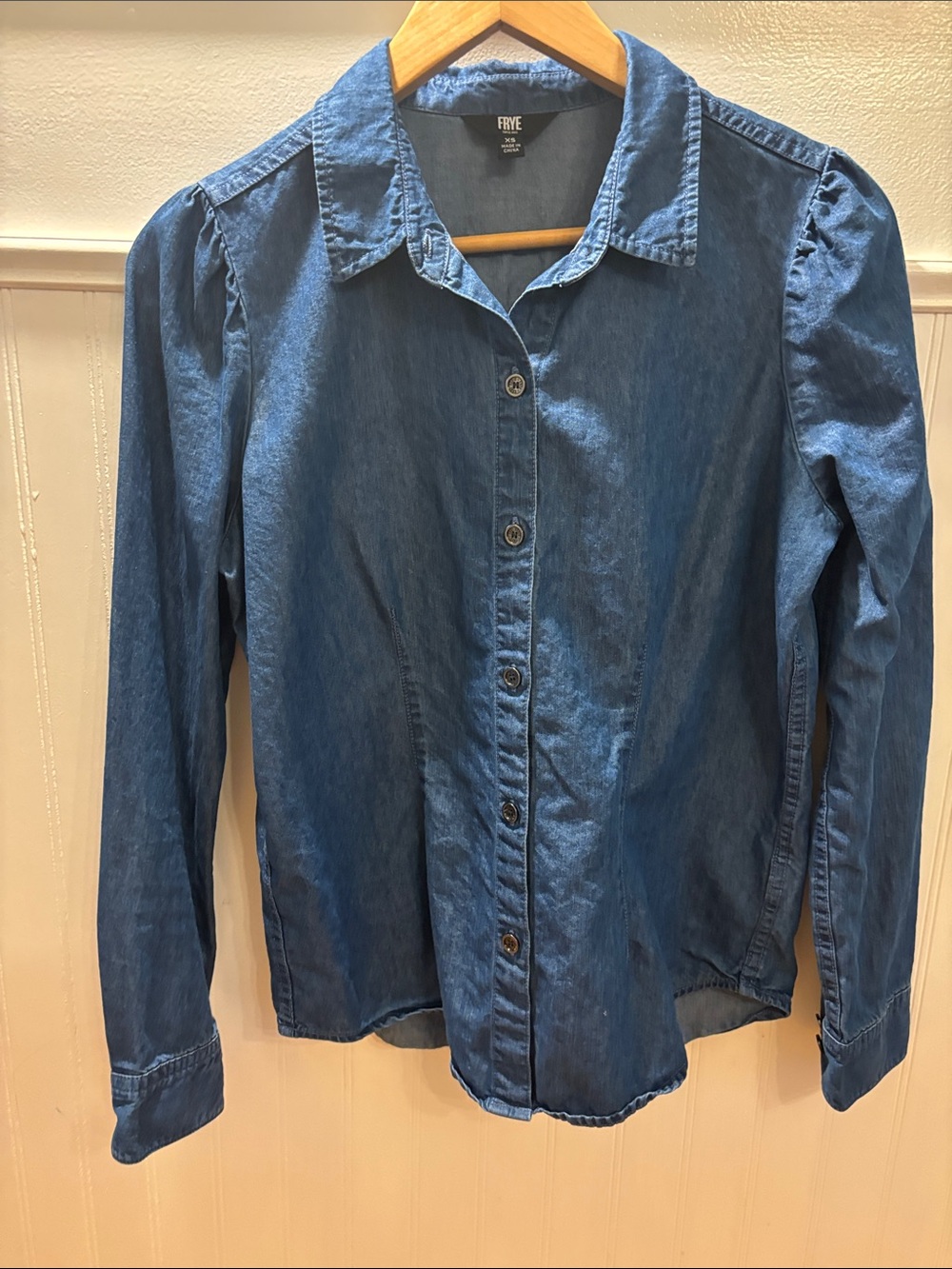 FRYE Women's Indigo Denim Button-Down Shirt